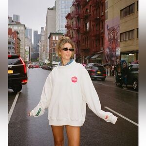 Parke NYC Embroidered Mockneck Sweatshirt L/XL